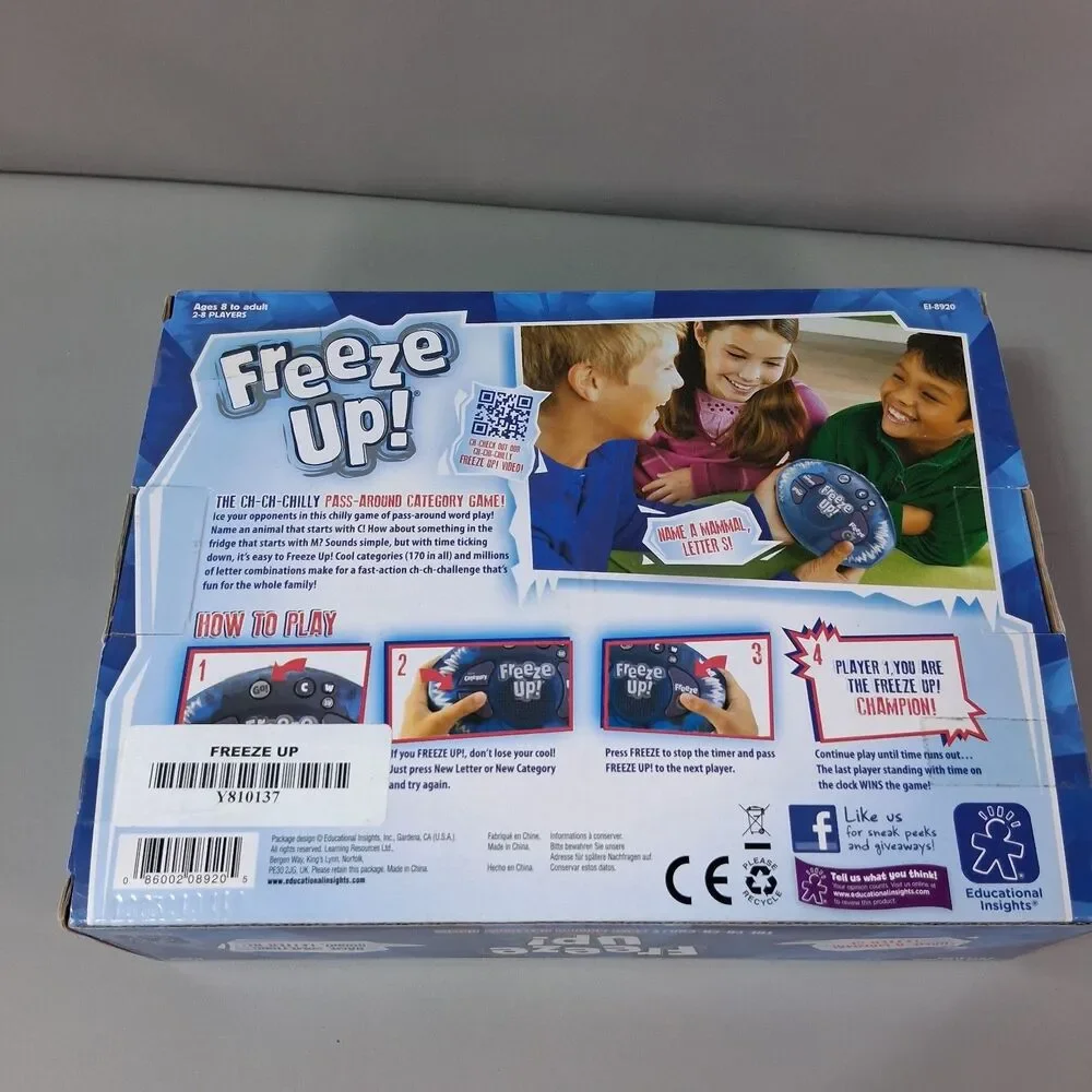 Freeze Up! Game Educational Electronic Word Game NIP Tested Works Video